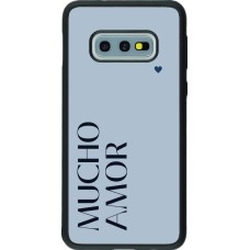 Samsung Galaxy S10e Case Hülle - Silikon schwarz Valentine 2024 mucho amor azul