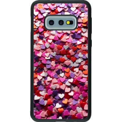 Samsung Galaxy S10e Case Hülle - Silikon schwarz Valentin 2025 Konfetti