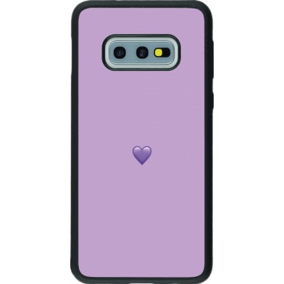 Samsung Galaxy S10e Case Hülle - Silikon schwarz Valentine 2023 purpule single heart