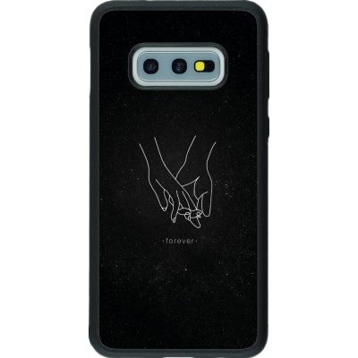 Samsung Galaxy S10e Case Hülle - Silikon schwarz Valentine 2023 hands forever
