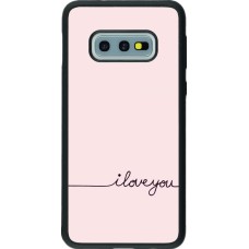 Samsung Galaxy S10e Case Hülle - Silikon schwarz Valentine 2023 i love you writing