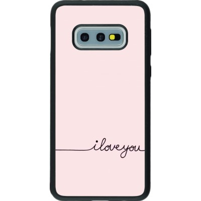 Samsung Galaxy S10e Case Hülle - Silikon schwarz Valentine 2023 i love you writing