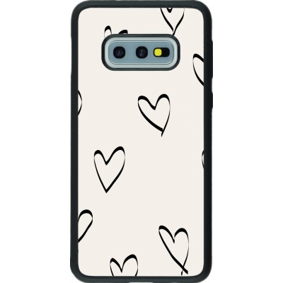 Samsung Galaxy S10e Case Hülle - Silikon schwarz Valentine 2023 minimalist hearts