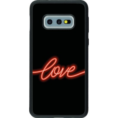 Samsung Galaxy S10e Case Hülle - Silikon schwarz Valentine 2023 neon love