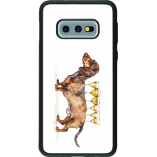 Samsung Galaxy S10e Case Hülle - Silikon schwarz Wine Teckel