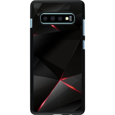 Hülle Samsung Galaxy S10+ - Black Red Lines