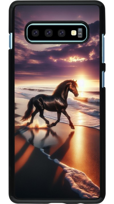 Samsung Galaxy S10+ Case Hülle - Pferd majestätisch Strand