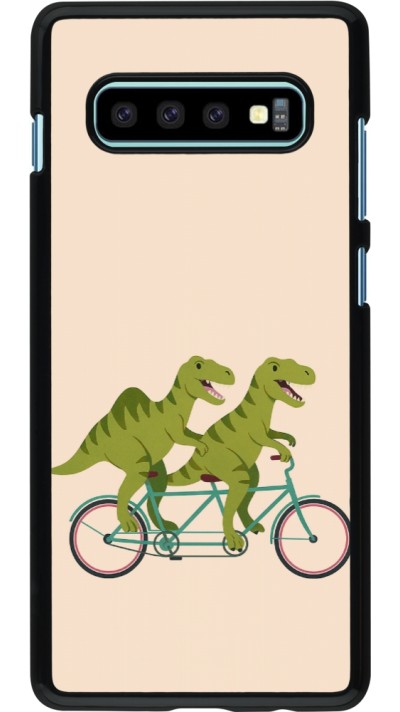 Samsung Galaxy S10+ Case Hülle - Dinosaurs on bikes 2026