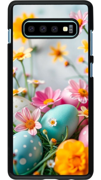 Samsung Galaxy S10+ Case Hülle - Easter 2026 Eggs with flowers