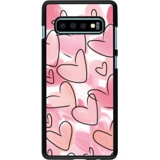 Samsung Galaxy S10+ Case Hülle - Easter 2023 pink hearts