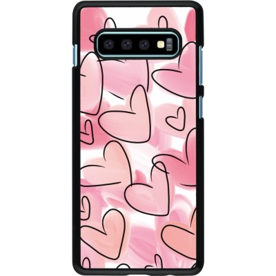 Samsung Galaxy S10+ Case Hülle - Easter 2023 pink hearts