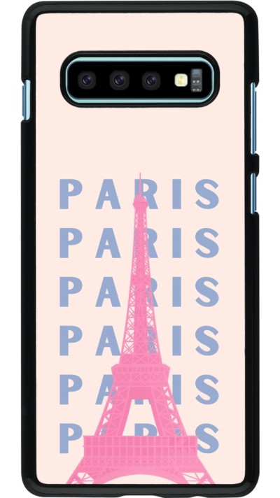 Samsung Galaxy S10+ Case Hülle - Paris Pink Print