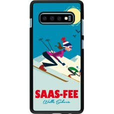 Samsung Galaxy S10+ Case Hülle - Saas-Fee Ski Downhill