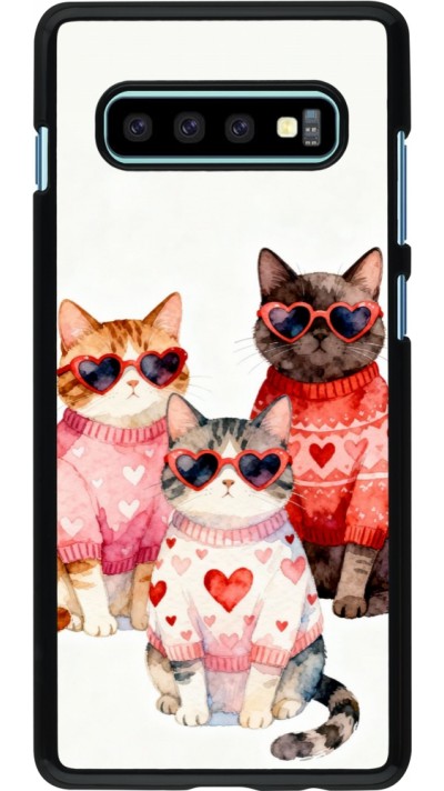 Samsung Galaxy S10+ Case Hülle - Saint Valentines Day 26 Cat Love