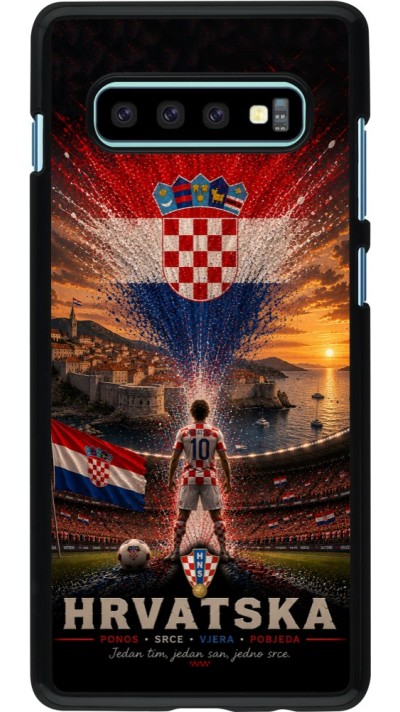 Samsung Galaxy S10+ Case Hülle - Fussball Kroatien splash 2026