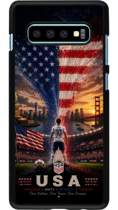 Samsung Galaxy S10+ Case Hülle - Fussball Vereinigten Staaten splash 2026
