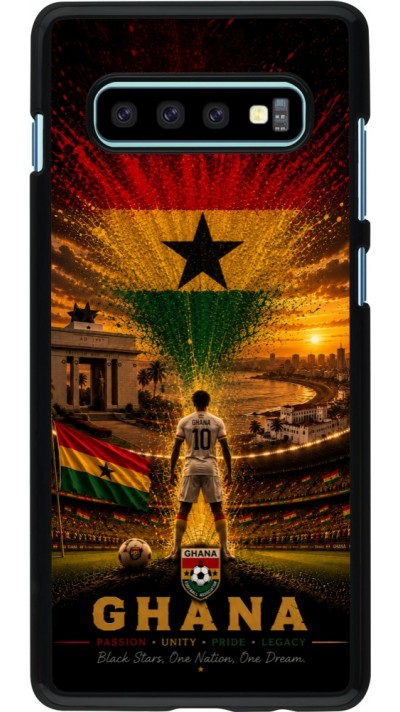 Samsung Galaxy S10+ Case Hülle - Fussball Ghana splash 2026
