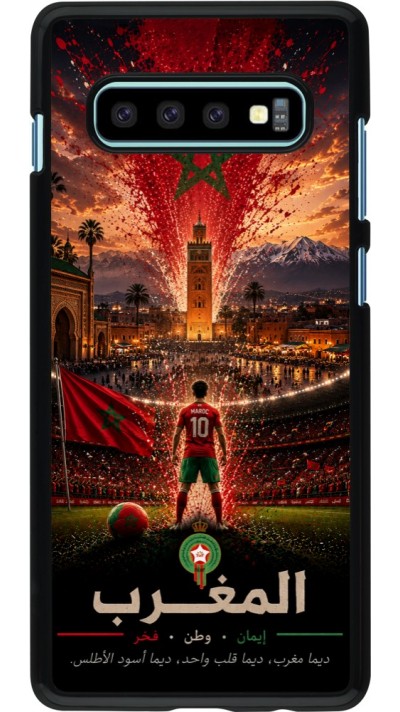 Samsung Galaxy S10+ Case Hülle - Fussball Marokko splash 2026