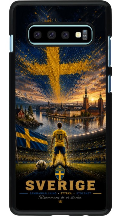 Samsung Galaxy S10+ Case Hülle - Fussball Schweden splash 2026