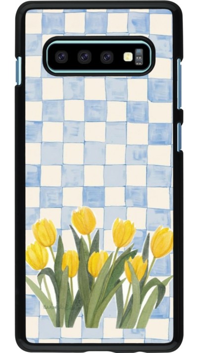 Samsung Galaxy S10+ Case Hülle - Blue vichy tulips 2026