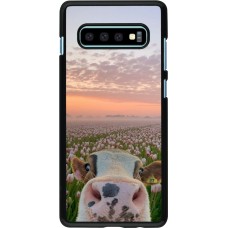 Samsung Galaxy S10+ Case Hülle - Cow with tulips 2026