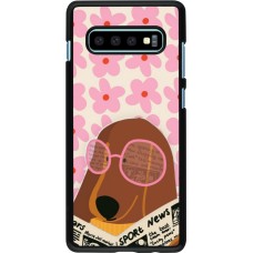 Samsung Galaxy S10+ Case Hülle - Dog with newspaper 2026