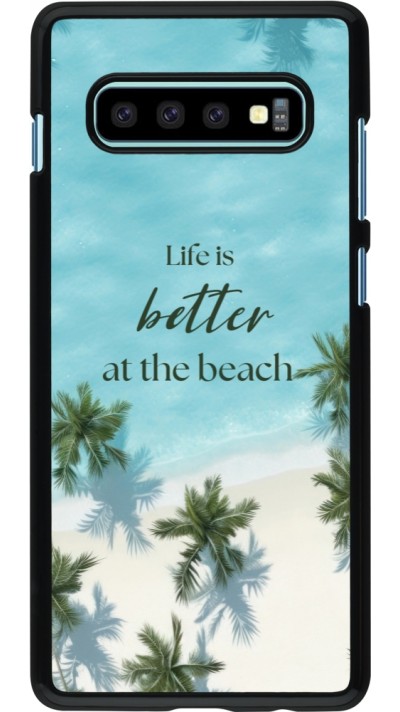 Samsung Galaxy S10+ Case Hülle - Summer 2025 Life is better at the beach