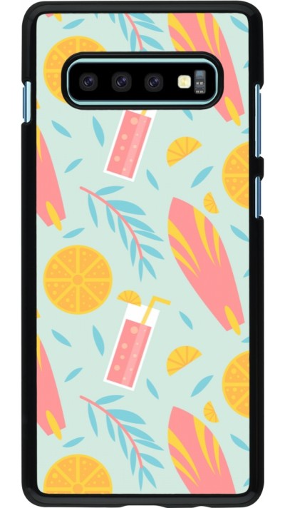 Samsung Galaxy S10+ Case Hülle - Summer 2025 Pattern citron