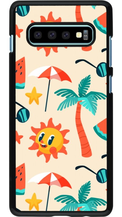 Samsung Galaxy S10+ Case Hülle - Summer 2025 Pattern soleil