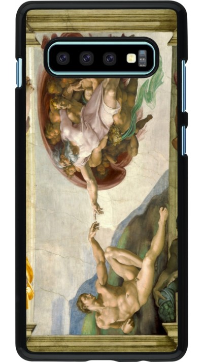 Samsung Galaxy S10+ Case Hülle - Kunstbild - Die Erschaffung Adams - Michelangelo