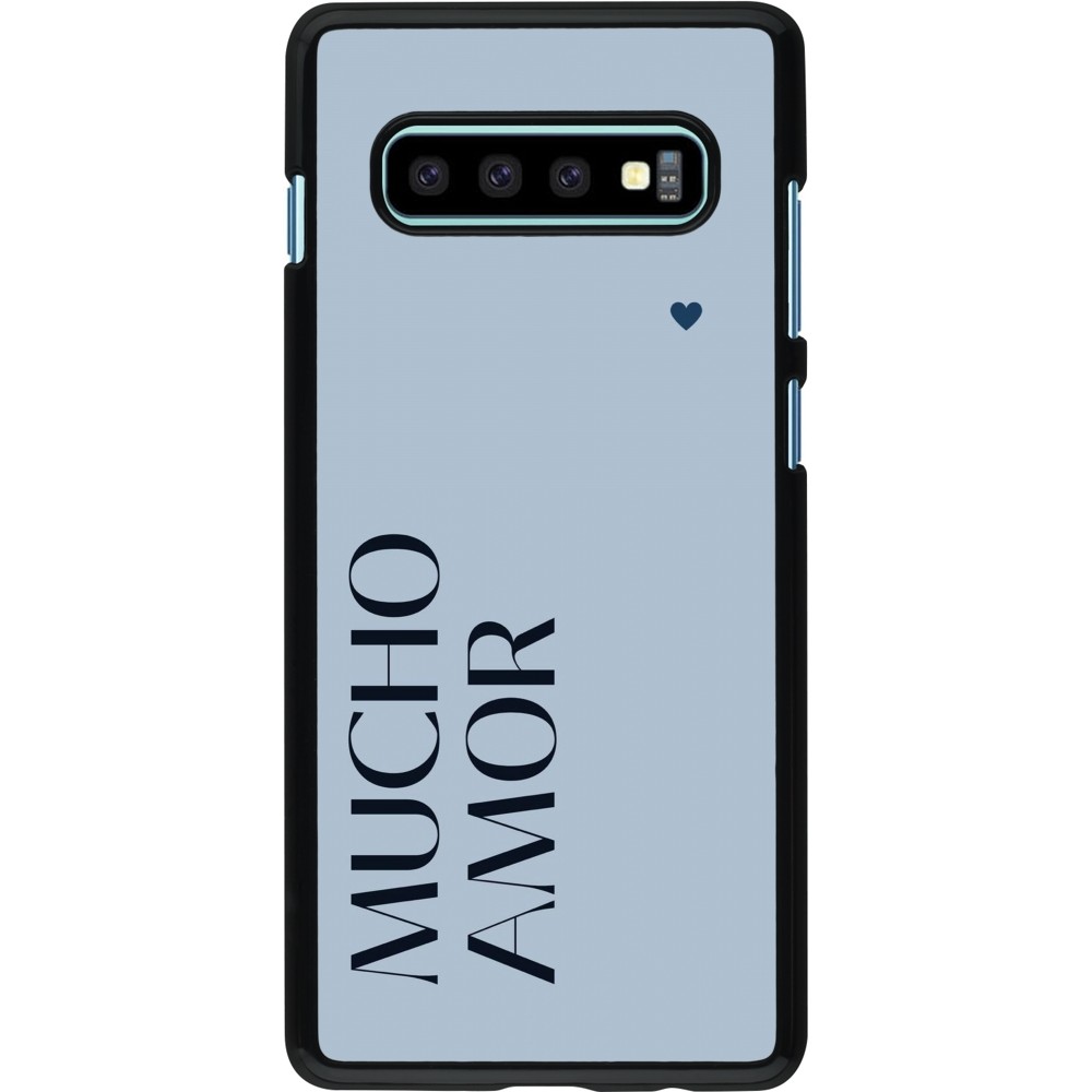Samsung Galaxy S10+ Case Hülle - Valentine 2024 mucho amor azul