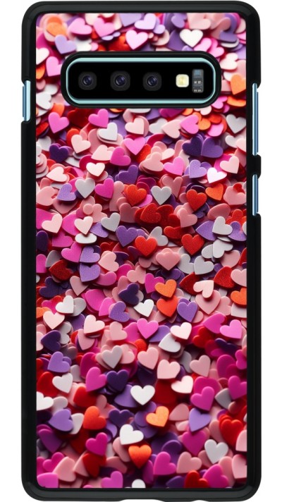Samsung Galaxy S10+ Case Hülle - Valentin 2025 Konfetti