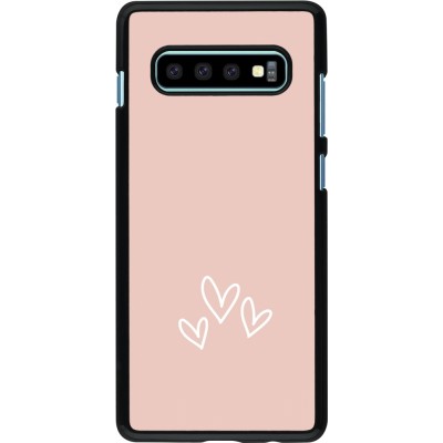 Samsung Galaxy S10+ Case Hülle - Valentine 2023 three minimalist hearts