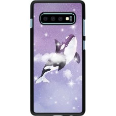 Hülle Samsung Galaxy S10+ - Whale in sparking stars
