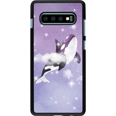 Hülle Samsung Galaxy S10+ - Whale in sparking stars