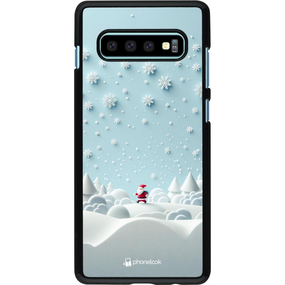 Samsung Galaxy S10+ Case Hülle - Weihnachten 2023 Kleiner Vater Schneeflocke