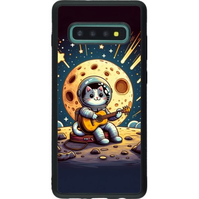 Samsung Galaxy S10+ Case Hülle - Silikon schwarz AstroKatze RockMond