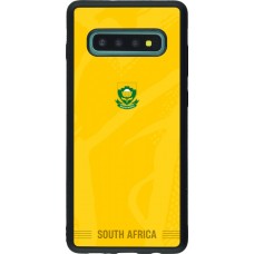 Coque Samsung Galaxy S10+ - Silicone rigide noir Maillot de football Afrique du Sud 2026 personnalisable