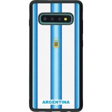 Samsung Galaxy S10+ Case Hülle - Silikon schwarz Argentinien 2026 personalisierbares Fussballtrikot