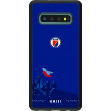 Samsung Galaxy S10+ Case Hülle - Silikon schwarz Haiti 2026 personalisierbares Fussballtrikot