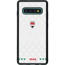 Samsung Galaxy S10+ Case Hülle - Silikon schwarz Irak 2026 personalisierbares Fussballtrikot