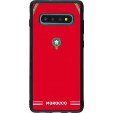 Samsung Galaxy S10+ Case Hülle - Silikon schwarz Marokko 2026 personalisierbares Fussballtrikot