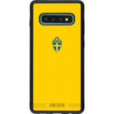 Samsung Galaxy S10+ Case Hülle - Silikon schwarz Schweden 2026 personalisierbares Fussballtrikot