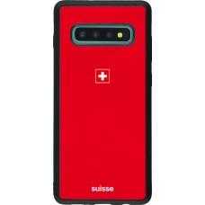 Samsung Galaxy S10+ Case Hülle - Silikon schwarz Schweiz 2026 personalisierbares Fussballtrikot