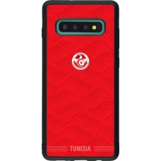 Samsung Galaxy S10+ Case Hülle - Silikon schwarz Tunesien 2026 personalisierbares Fussballtrikot