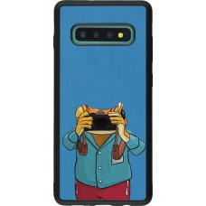 Samsung Galaxy S10+ Case Hülle - Silikon schwarz Frog with camera DTMF