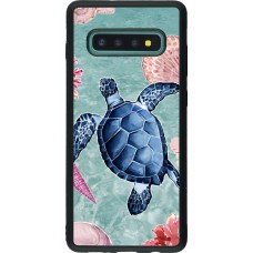 Samsung Galaxy S10+ Case Hülle - Silikon schwarz Preppy Turtle