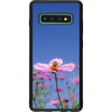 Samsung Galaxy S10+ Case Hülle - Silikon schwarz Bee on a flower 2026