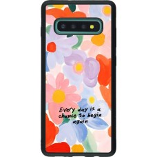 Samsung Galaxy S10+ Case Hülle - Silikon schwarz Every day is a chance 2026