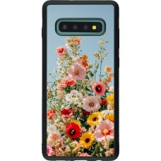 Samsung Galaxy S10+ Case Hülle - Silikon schwarz Spring flowers 2026